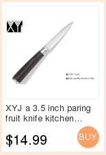 XYJ новые кухонные ножи 5 дюймов нож santoku 7Cr17 кухонные принадлежности из нержавеющей стали с двойная стальная головка подарок для красоты