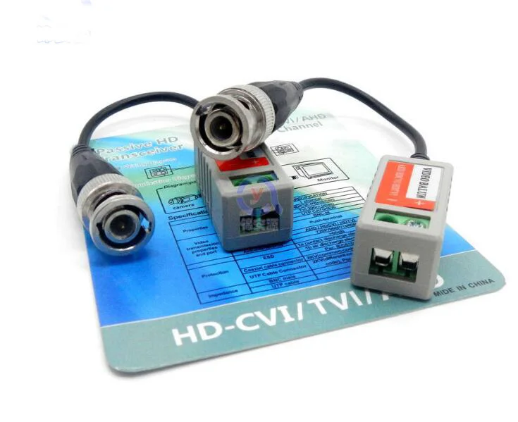 10 пар CCTV Согласующий трансформатор для видеоизображения, витая BNC пассивные трансивера незащищенная витая пара, симметричный трансформатор BNC Cat5 CCTV видео-переходник до 300 м диапазона