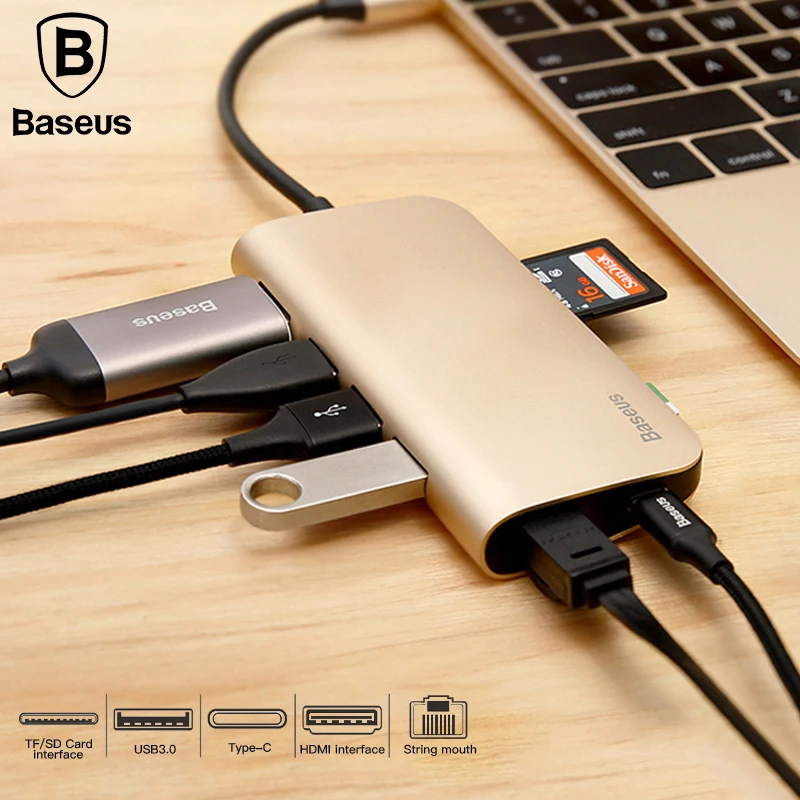 Baseus-8in1-USB-Type-C-3-1-HUB-for-Type-C-to-3-USB-3-0