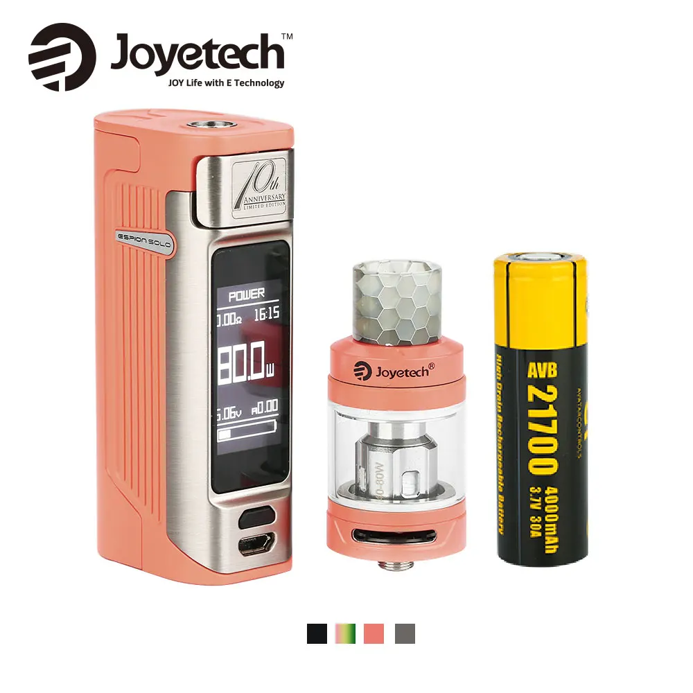 

Original Joyetech ESPION Solo 21700 Vaping Kit 80W Output 4.5ml/2ml ProCore Air Tank & 21700 4000mAh Battery 1.3-inch Solo Kit