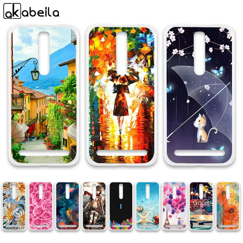 AKABEILA لينة TPU الهاتف حالات لاسوس Zenfone 2 ديلوكس ZE551ML ZE550ML Z00AD ZE551ML 5.5 بوصة غطاء نوتيلا فلامنغو حقيبة الوفير