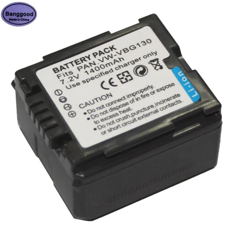 7 2 V 1400 мА/ч VW-VBG130 VW VGB130 Камера Батарея пакет для цифрового фотоаппарата Panasonic SDR-H80