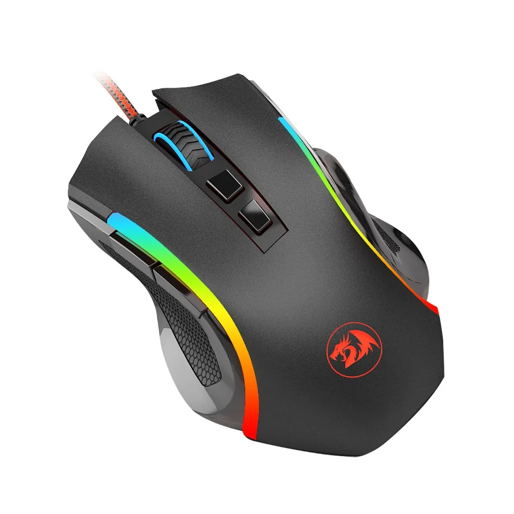 Redragon M607 Game Mouse 7200DPI 16.8 Million RBG Backlit 8 Buttons Ergonomic Design For Programmable Mice Gamer LOL MMO Fps