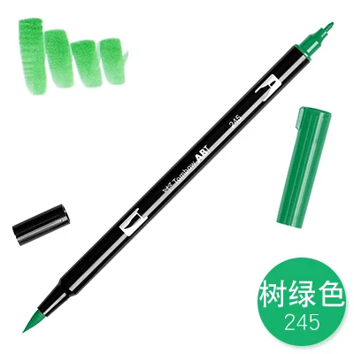 1 шт. TOMBOW AB-T Япония 96 цветов две головки художественная кисть ручка маркер Профессиональный водный маркер ручка живопись школьные принадлежности - Цвет: 245