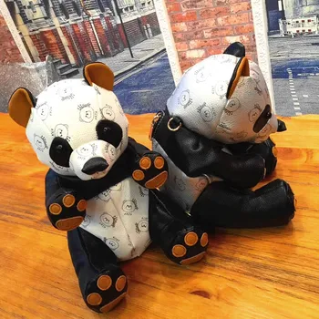 

Han Guodong gate panda animal backpack backpack tide female cute three-dimensional bag Meng Meng dual travel bag