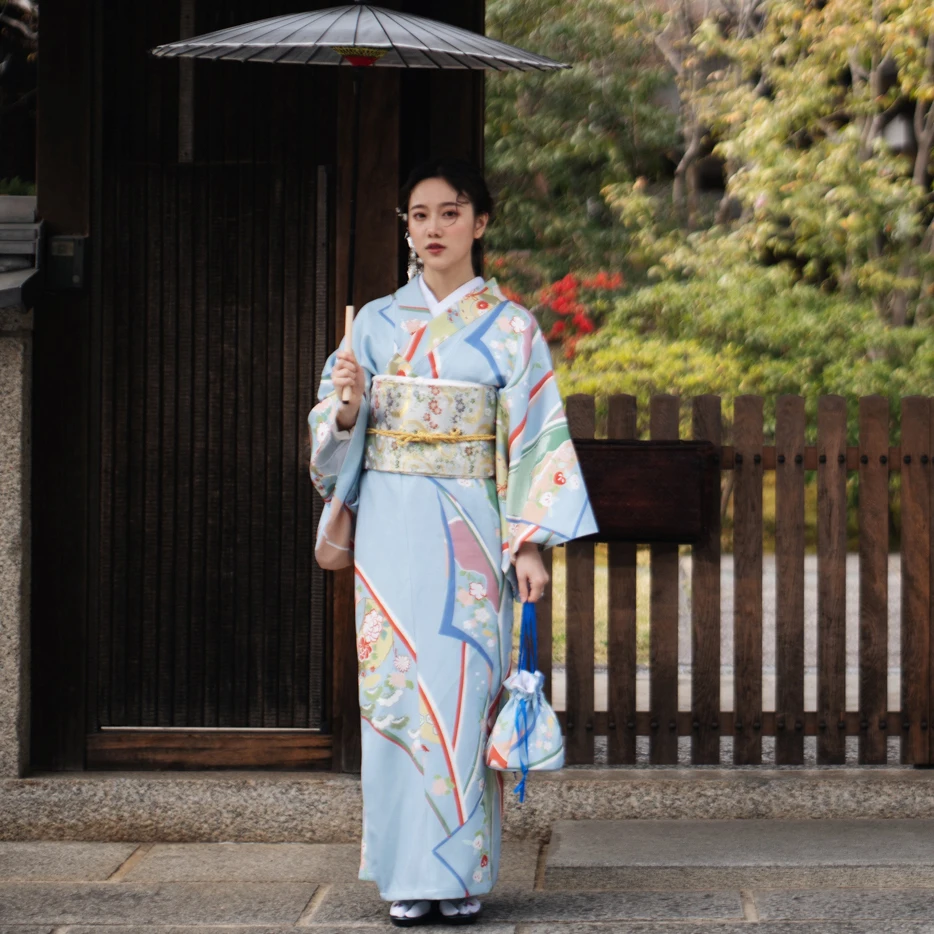 Традиционное японское кимоно юката женское кимоно женское солнцезащитное свободное японское кимоно юката азиатская одежда - Цвет: color1