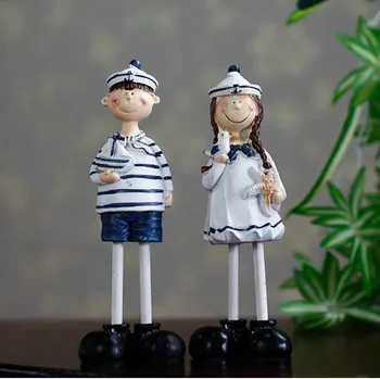 

Diy Ocean Series Resin Crafts Gift Navy doll Figurine Mediterranean Style Creative Home Decoration Furnishing Articles