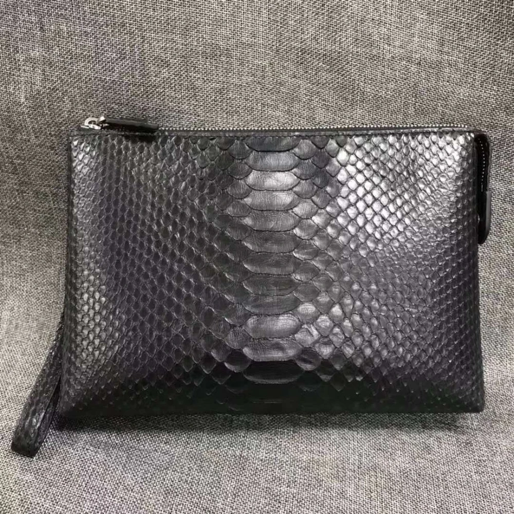 Cartera de piel de auténtica para hombre, tamaño largo 100% de cartera de mano, monedero para tarjeta bancaria, funda para dinero en efectivo, color negro café oscuro|Carteras| - AliExpress