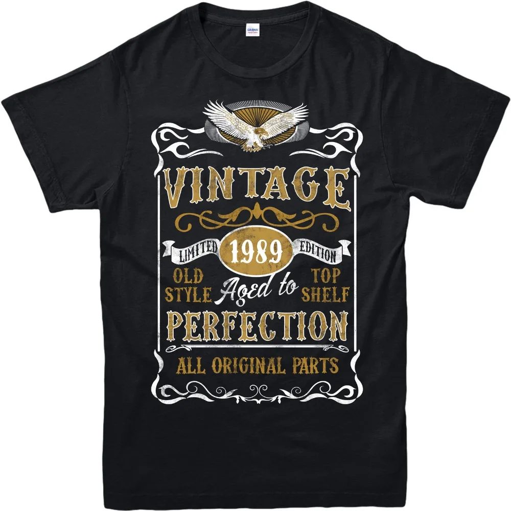 

2019 New Short Sleeve Casual Made in 1989 Vintage T-Shirt, Born 1989 Birthday Age Year Gift Top Sale 100 % Cotton T Shirt