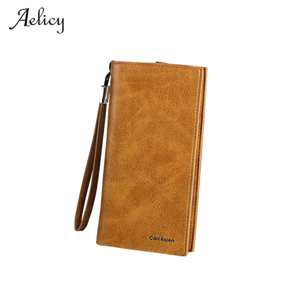 Aelicy New Arrive Fashion Retro Matte Stitching Wallet PU Leather Standard Wallets Women Casual Hasp Dollar Price 2019 | Багаж и сумки