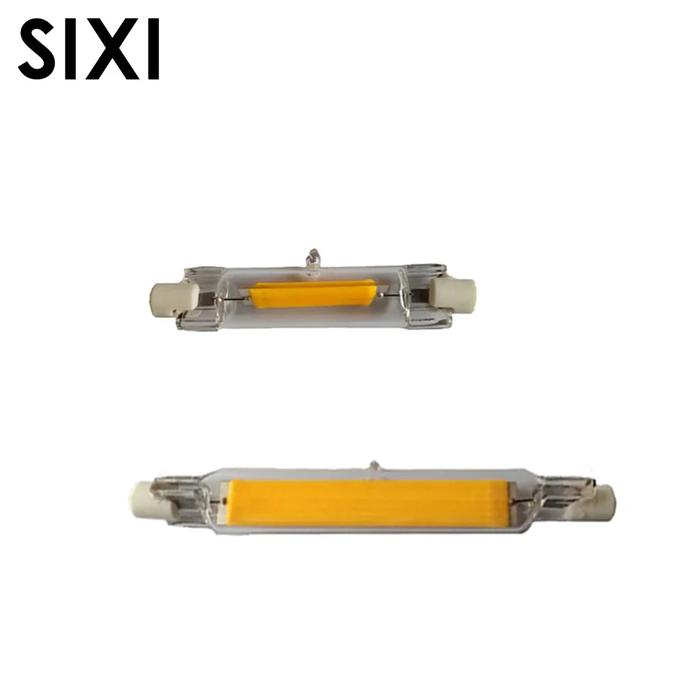 R7S COB LED стеклянная трубка 8 Вт 1000lm r7s led cob 118 мм 360 градусов лампады лампа замена