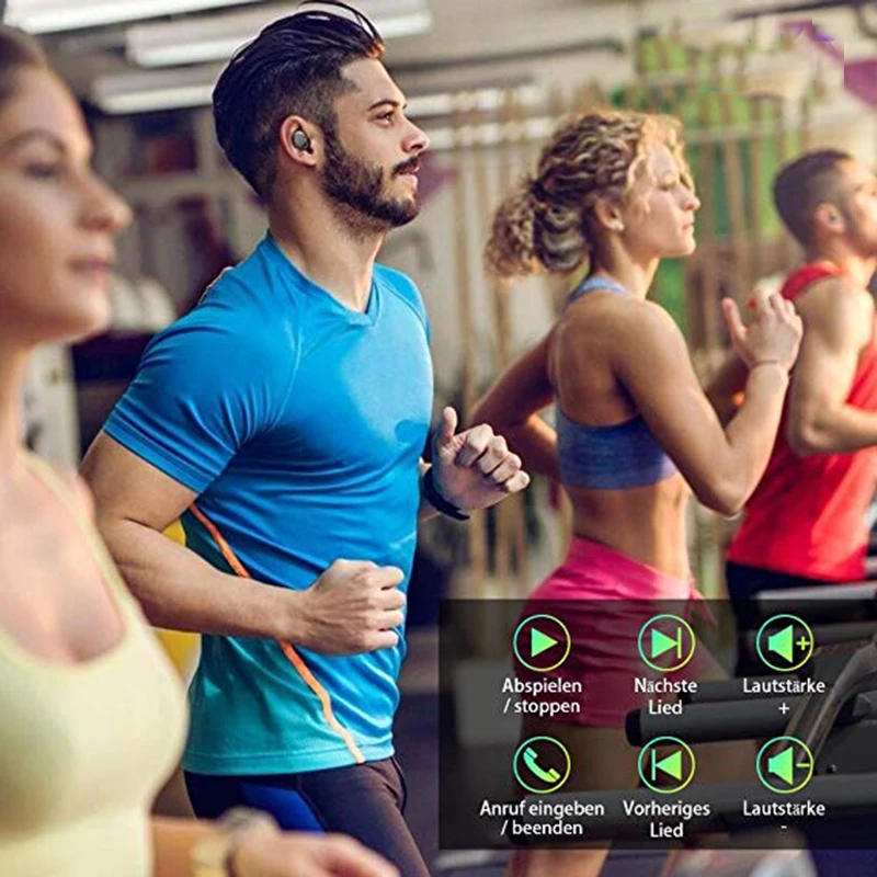 Беспроводные Bluetooth стерео музыкальные звонки Сири, голосовой наушник с микрофоном Автоматическое Сопряжение Binuaral наушники с зарядным устройством 3000 мАч