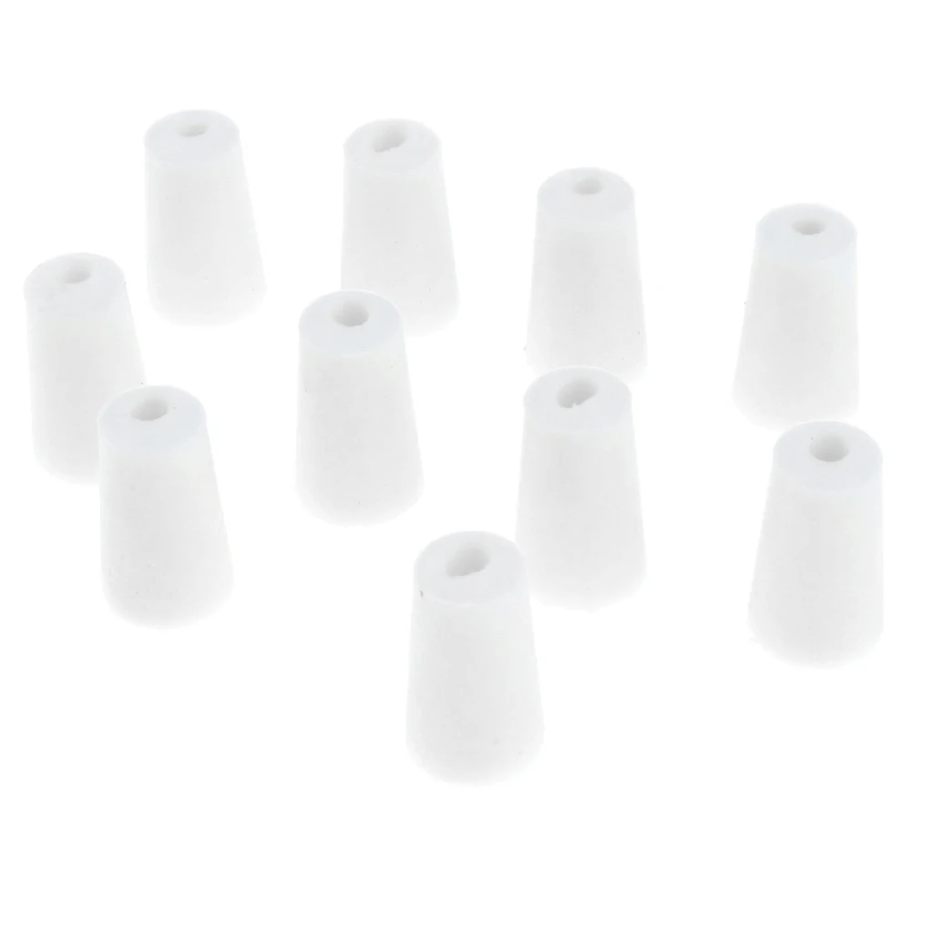 10 Pieces Rubber Stopper Lab Tapered Plugs for Flask Test Tubes 15-19mm