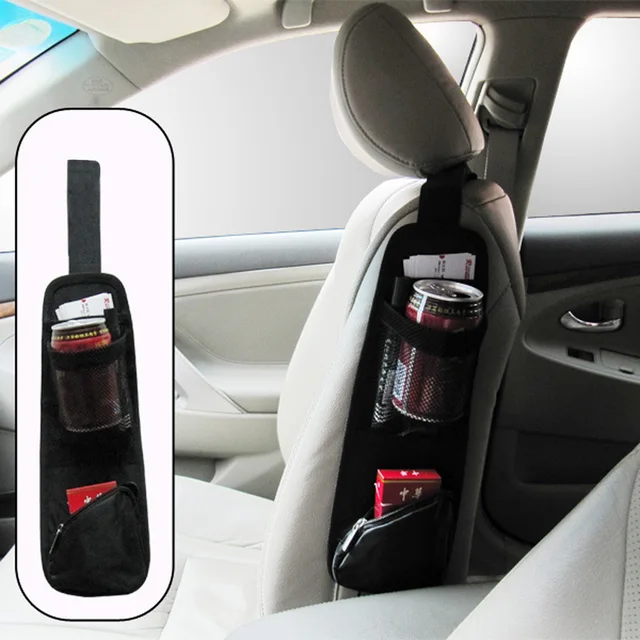 Car Seat Storage Bag Organizer For Stowing Tidying Auto Seat Side Bag Hanging Pocket Bags Nylon Sundries Holder car-styling