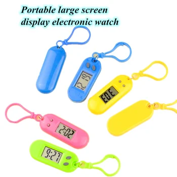 

Fashion Simple Large Screen Display Electronic Table Portable Boutique Key Chain Electronic Watches for Men and Women