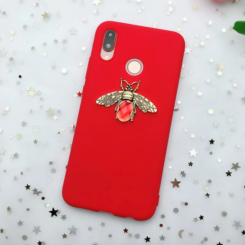 Пчелки чехол для samsung Galaxy S9 S8 S10 Lite A6 A8 плюс J4 J6 A9 A7 J3 J5 J7 S7 edge Note 8 M10 20 Мягкий силиконовый чехол - Цвет: Red Bee