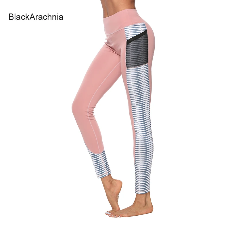 BlackArachnia Модные женские спортзал Леггинсы для йоги телефон карман фитнес длинные
