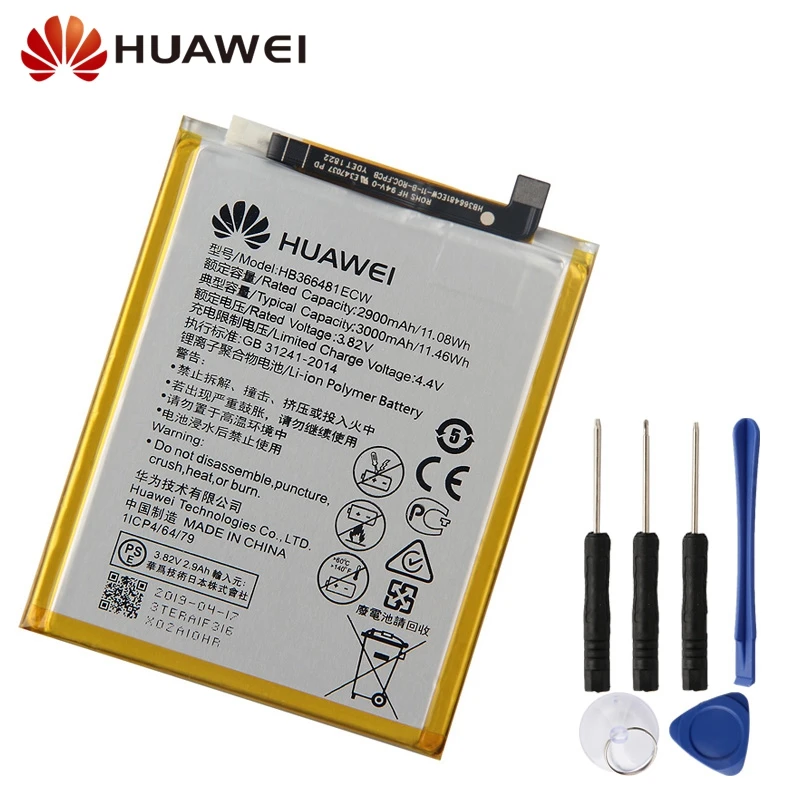 Сменный аккумулятор для телефона huawei Honor V9 Play P10 Lite P20lite G9 Honor 5C 7C 7A Enjoy 7S 8 8E HB366481ECW 3000 мАч