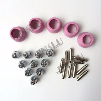 

Free Shipping Air Plasma Cutting Torch SG55 AG60 Electrode & Tip & Shield 25PCS