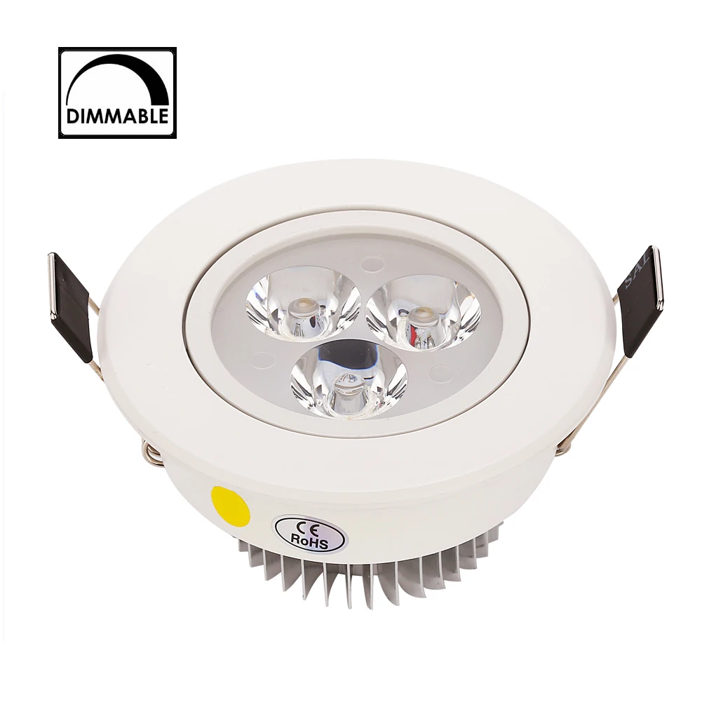

2017 New Arrival 3W 4W 5W High Power led Recessed downlight AC85-265V Spot light ceiling lamp + led driver free shipping 10pcs