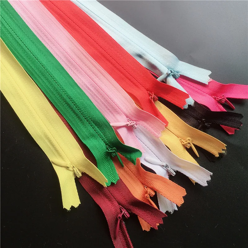 

10pcs full length 28cm 11 inch Colorful Nylon 3# Closed End Invisible Zippers Tailor Sewing Crafts