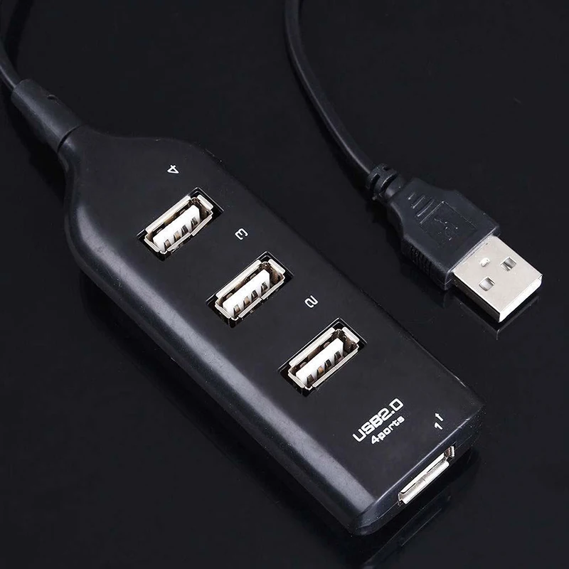 4 порта USB 2 0 зарядное устройство сплиттер адаптеры для компьютера ПК Кабельный