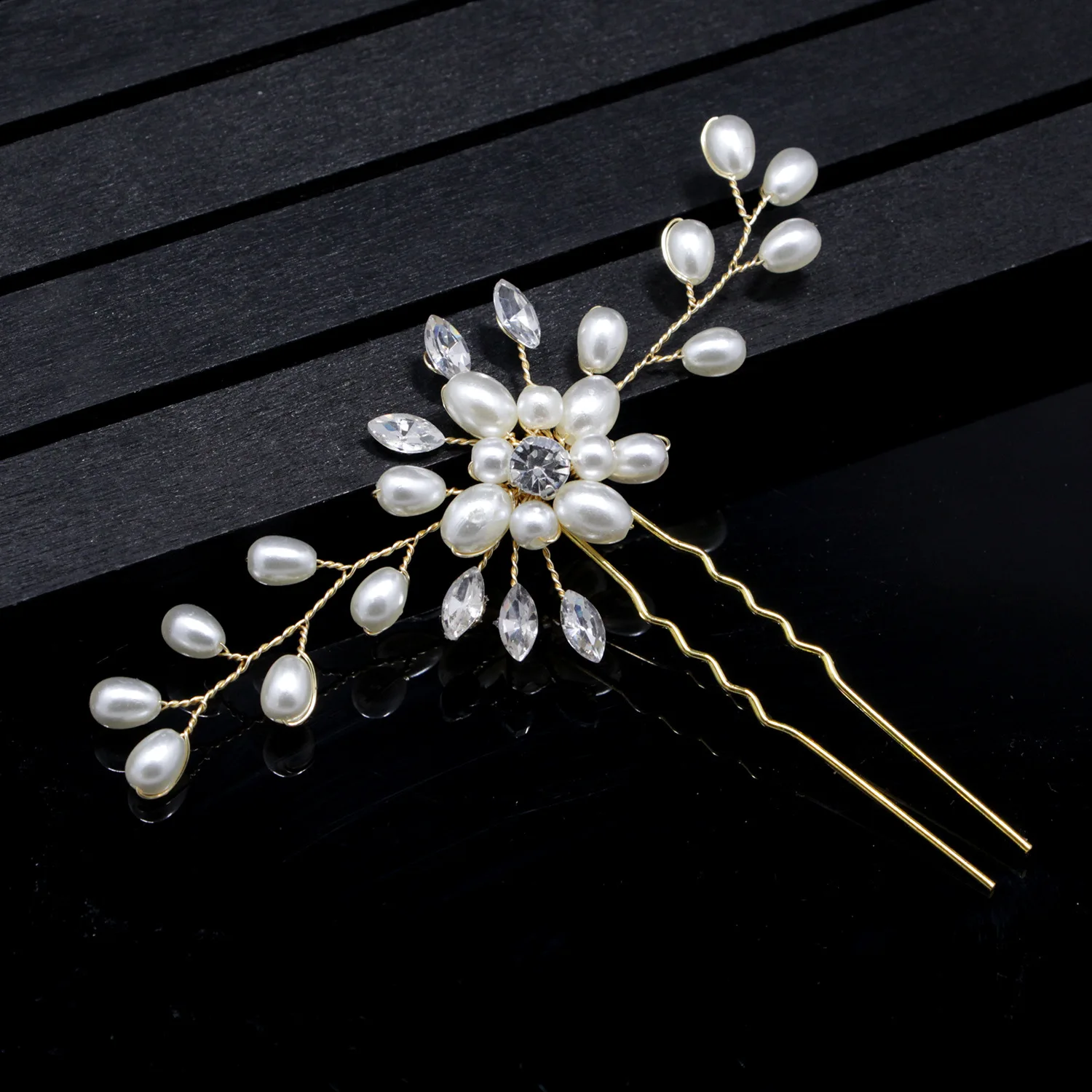 Prom Festival Wedding Hairpin Beautiful Floral Headdress Plait Hair Clip Accessoriesin Hair