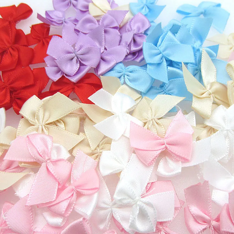 Handmade Mini Satin Ribbons Bow 50Pcs for Christmas Bows Gift Craft Wedding Party satin ribbons,satin ribbon,ribbon supplies,sewing ribbon,ribbon decoration,christmas ribbon