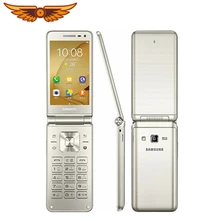 Samsung – smartphone Galaxy Folder G1600(2016) débloqué, téléphone portable, écran de 3.8 pouces, Quad Core, 2 go de RAM, 16 go de ROM, double SIM, 1.4GHz, LTE