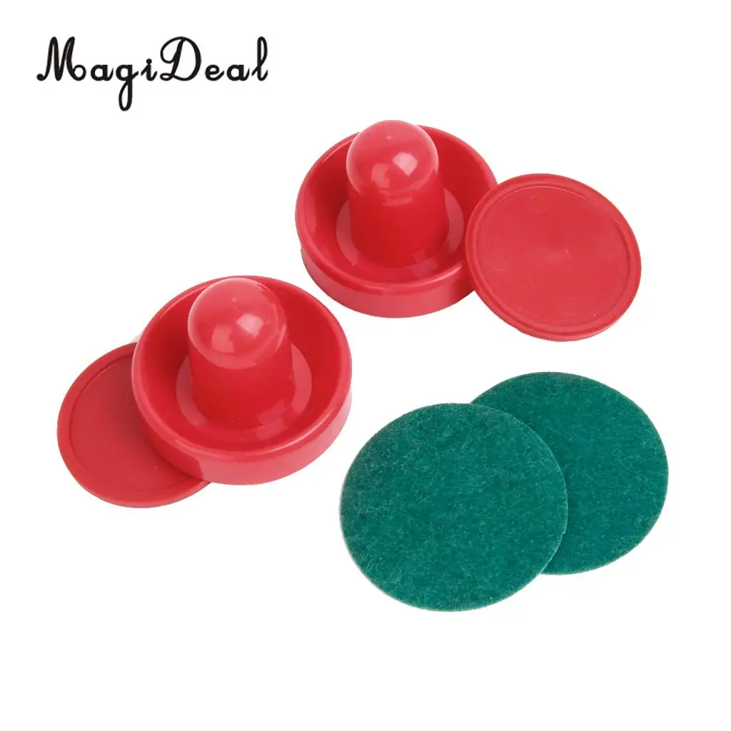 MagiDeal Brand New Classic Game Air Hockey 2Pcs Pucks Table Hockey Handles + 2Pcs Pushers for Entertainment Table Game Wholesale