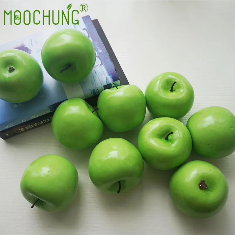 Искусственные зеленые яблоки MOOCHUNG пластиковые кухонные украшения декор для