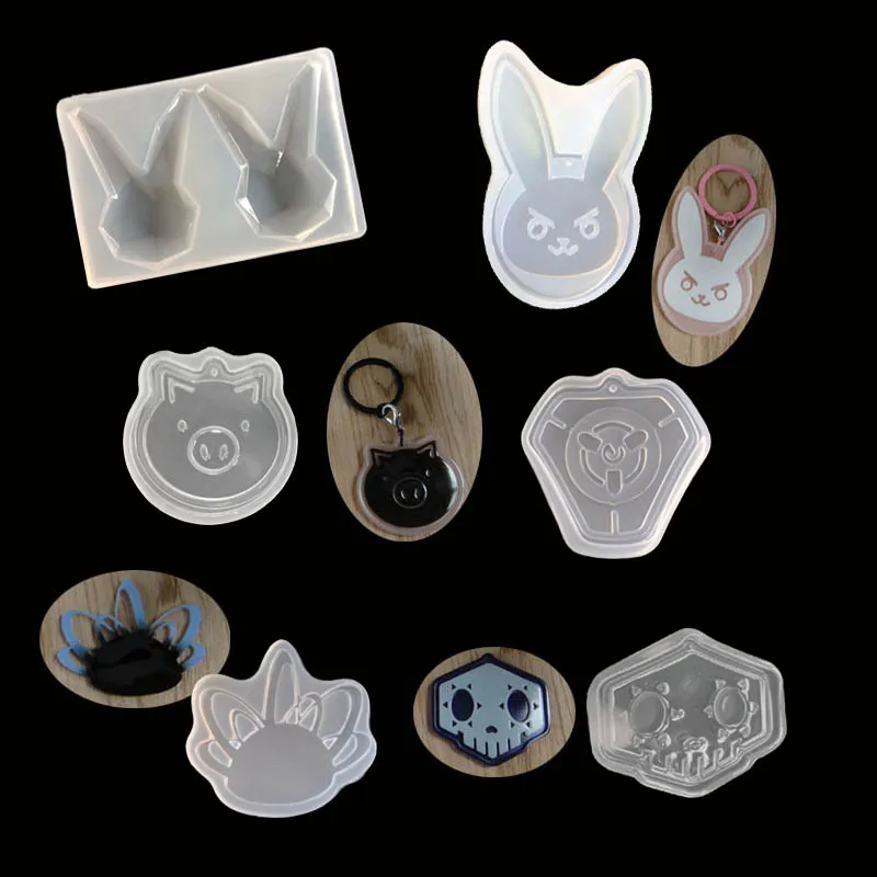 

1PC Rabbit Pig Pendant DIY Silicone Mold Dried Flower Jewelry Accessories Tools Equipments Resin Molds