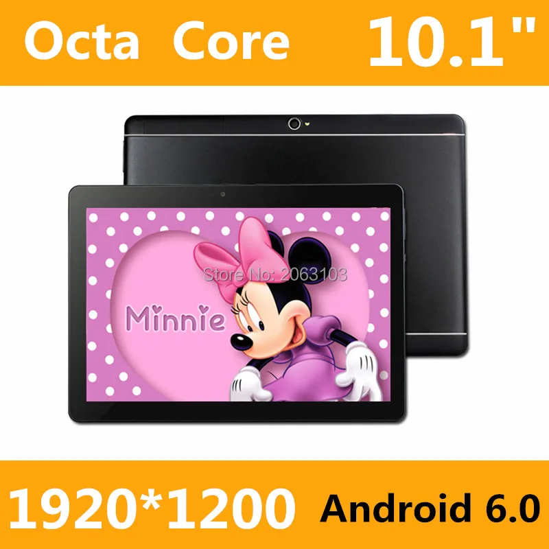 Планшетный ПК 10 10,1 дюймов 3 г 4 г Tablet Octa Core 1920*1200 ips 4 г ОЗУ rom 128 ГБ android 6,0 gps bluetooth Dual sim карты Телефонный звонок