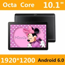 Tablet PC 10 10.1 pulgadas 3g 4g tablet Octa Core 1920*1200 ips 4g ram rom 128 gb android 6.0 gps bluetooth Doble tarjeta sim de Teléfono llamada