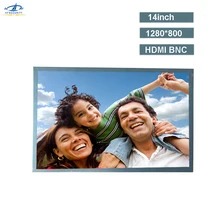 Hfsecurity 14 дюймов 1280*800 P монитор LCD CCTV металлический корпус монитора bnc AV Экран HDMI VGA конвертер PAL/NTSC Дисплей беспроводная мышь