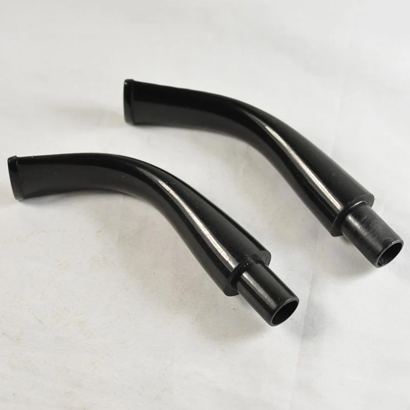 3pcs New  Ebonite Vulcanizates Mouthpieces Stem for Tobacco Smoking Pipe Black