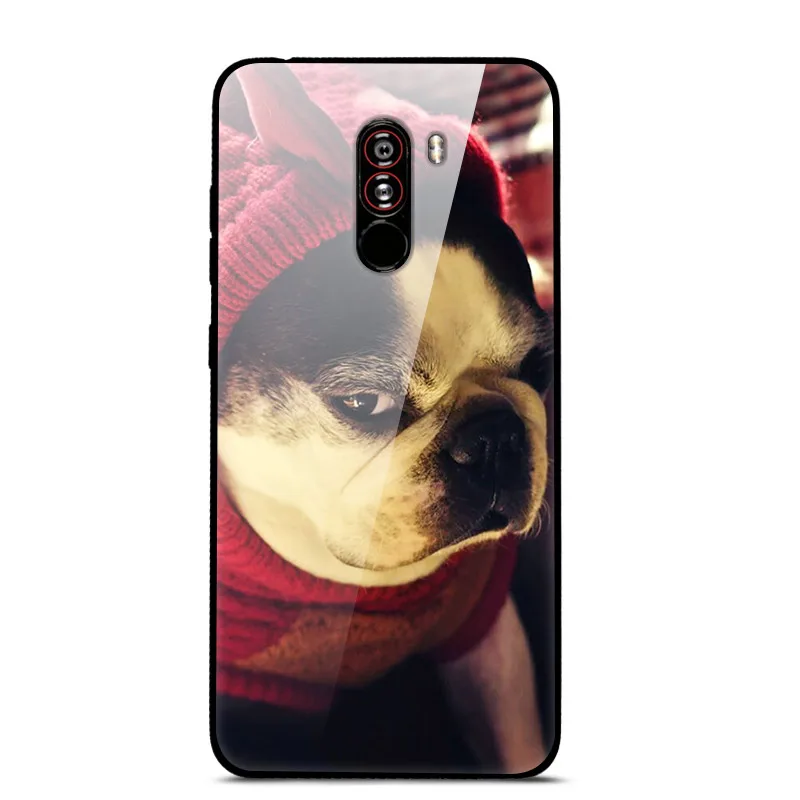 as photo 12 Чехол Poco F1 для Xiaomi Pocophone F1 6,18 чехол роскошный стеклянный Жесткий PC задняя крышка для Coque Xiaomi Pocophone F1 чехол TPU рамка F 1 - Цвет: as photo 12