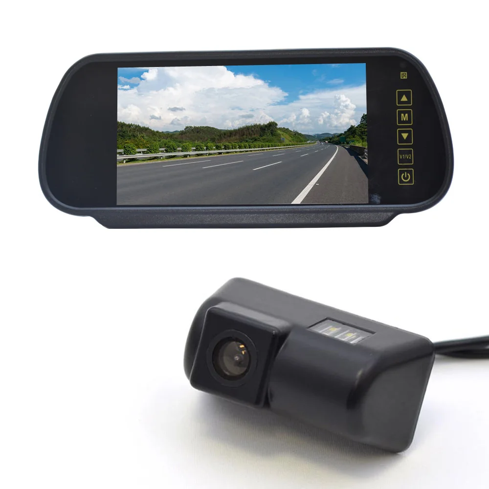 

Vardsafe VS3027R | Reverse Backup camera + 7 Inch Replacement Rear View Mirror Monitor for Ford Transit Connect
