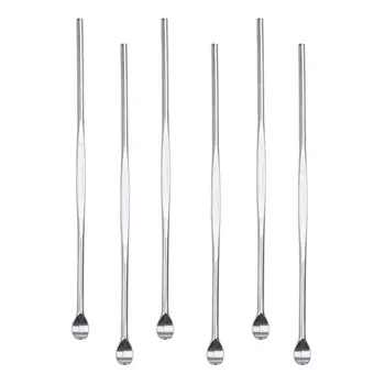 

6pcs Stainless Steel Earpicks Curette Ear Cleaner Ear Wax Remove Tool Curette Remover Anti-Slip Ear Sticks Spoon for Adults