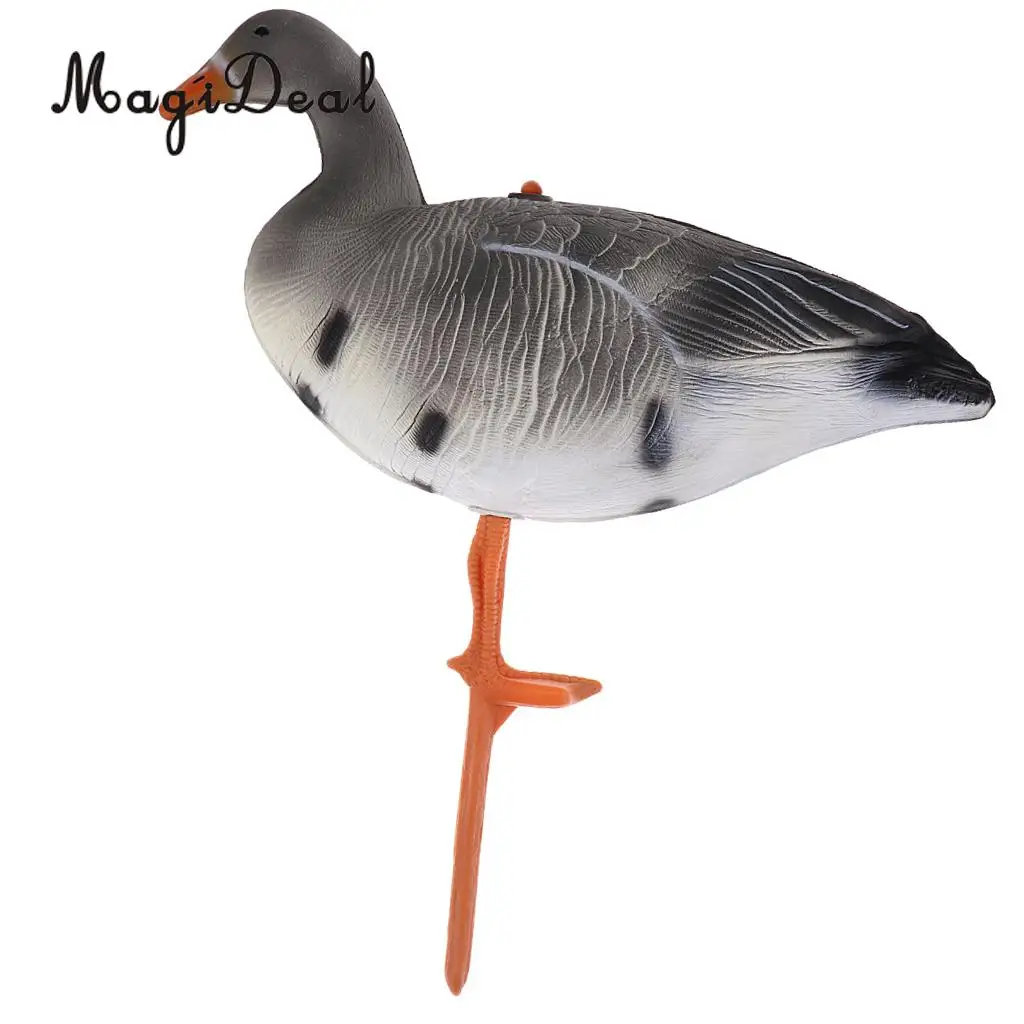 MagiDeal 2 Pieces Portable Lifelike Full Body Resting Goose Hunting Decoys Lawn Garden Yard Decors Hunter Greenhand Gears 