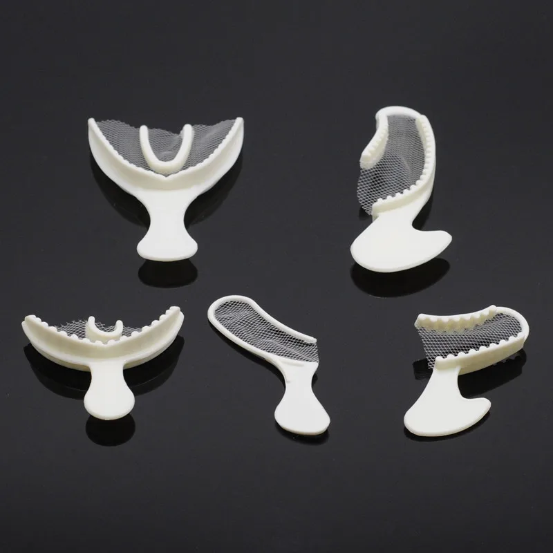 

Dental Impression Tray With Net Disposable Impression Bite Registration Trays For Lab Equipment