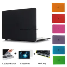 Цветной жесткий чехол матовый чехол для Apple Macbook Air Pro retina 11 12 13 15 чехол для ноутбука сумка для Mac book 13,3 дюймов