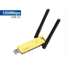 Беспроводной USB адаптер 1200 Мбит/с USB 3,0 Dual Band 5 ГГц 2,4 ГГц адаптер ethernet адаптер сетевой карты Wi-Fi приемник сетевая карта с интерфейсом USB