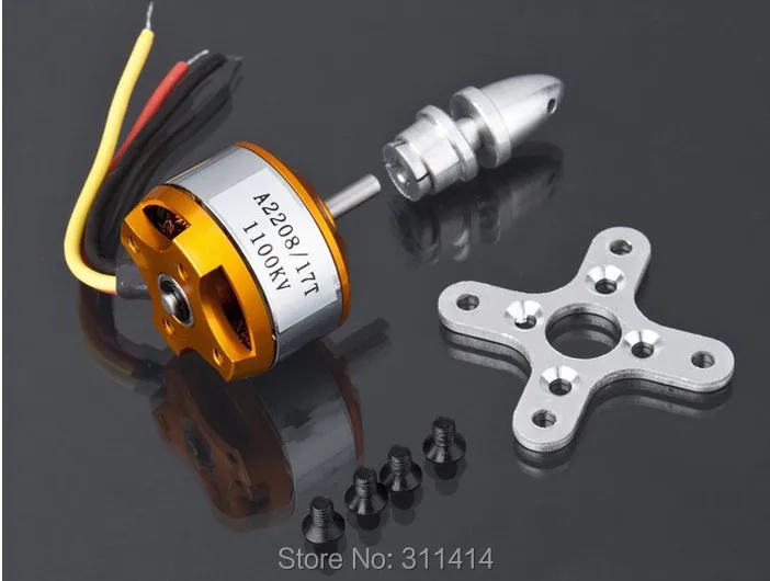 2 шт./лот XXD A2208 1100KV Бесколлекторный двигатель Outrunner 17T для радиоуправляемого