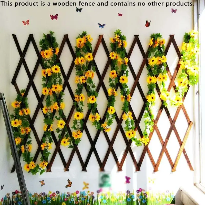 

Expanding Wooden Garden Wall Fence Panel Plant Climb Trellis Support Decorative Garden Fence for Home Yard Garden Decoration