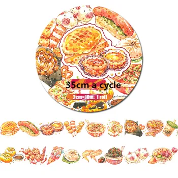 

10m long Delicious Special flavour snack decoration washi Tape DIY planner Diary scrapbooking masking tape Escolar