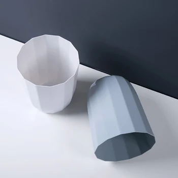 

Polygonal trash can paper storage basket without lid garbage holder waste bins home kitchen bathroom bedroom rubbish container