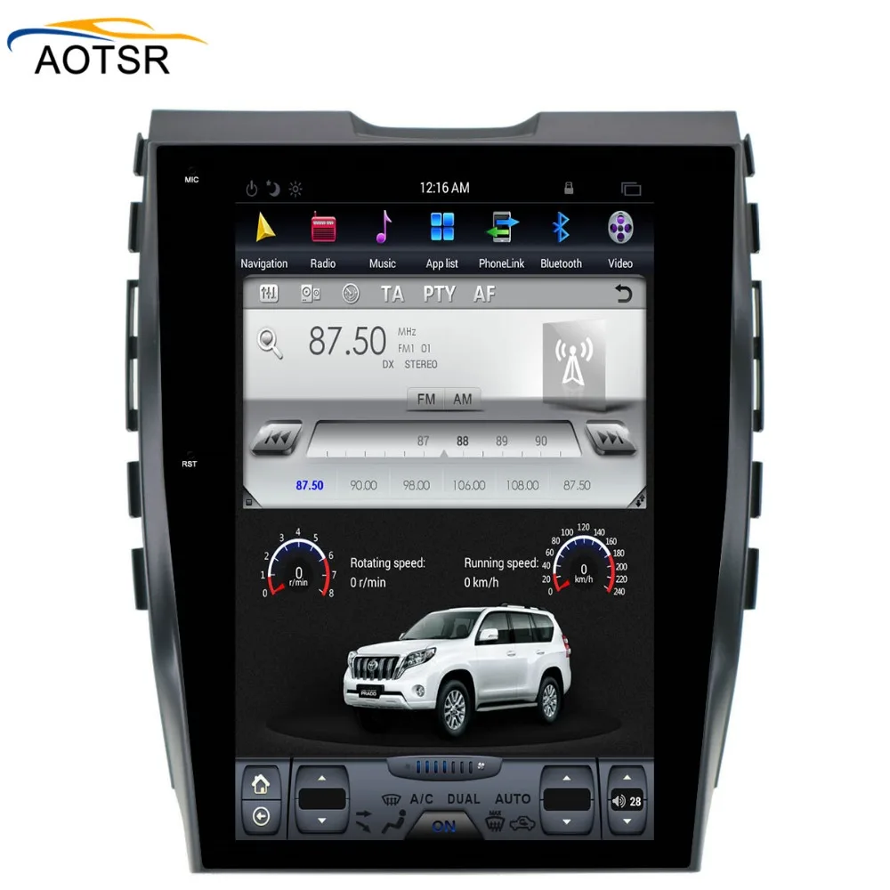 Flash Deal Tesla Style 12.1" Android 7.1 Car multimedia player head unit For Ford EDGE 2015-2018 car gps navigation radio stereo BT no dvd 1