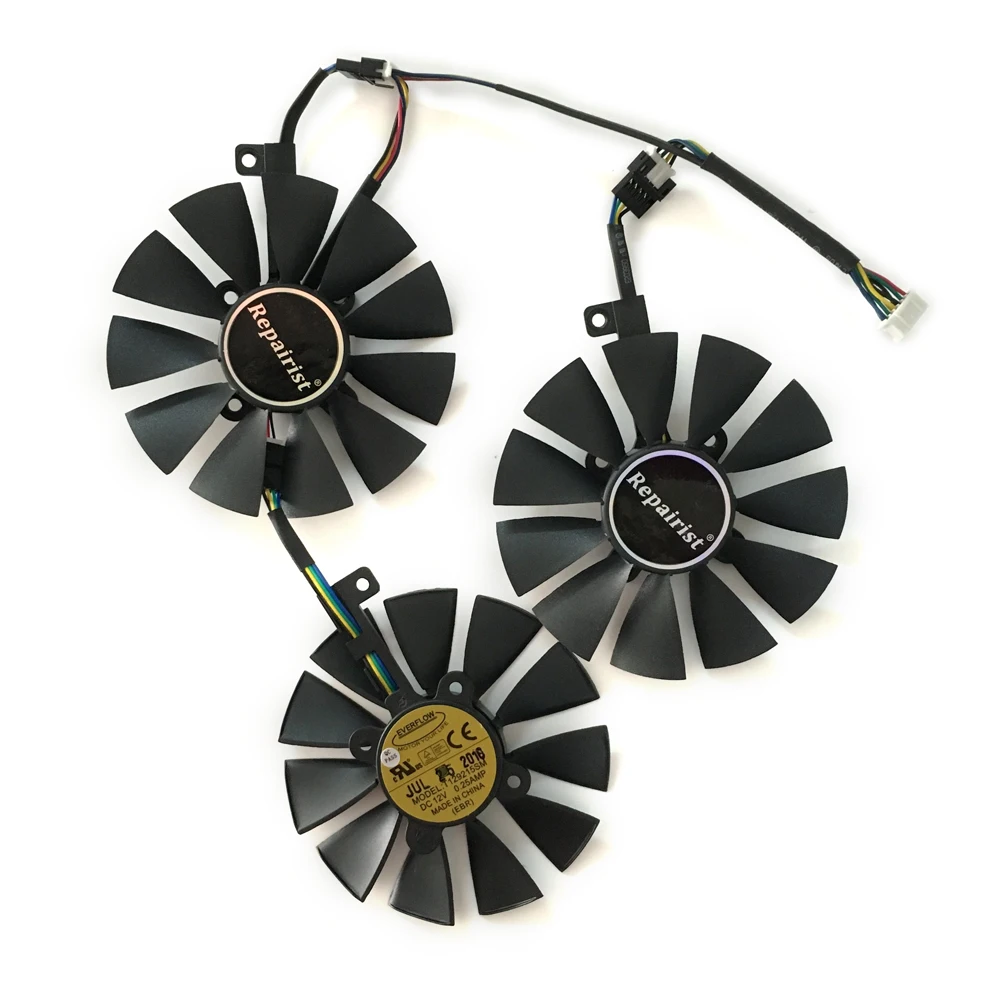 VGA Geforce GTX1080/1070 охлаждающий вентилятор GPU PLD09210S12HH/T129215SU для ASUS STRIX Raptor GTX1070 1080