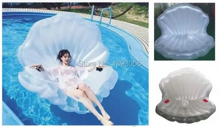 

Water Sports Summer Fun Pool Float 170x120x120cm Inflatable Shell Pearl Scallop Life Raft Nice Gift Toy Party Air Bed Sofa Mat